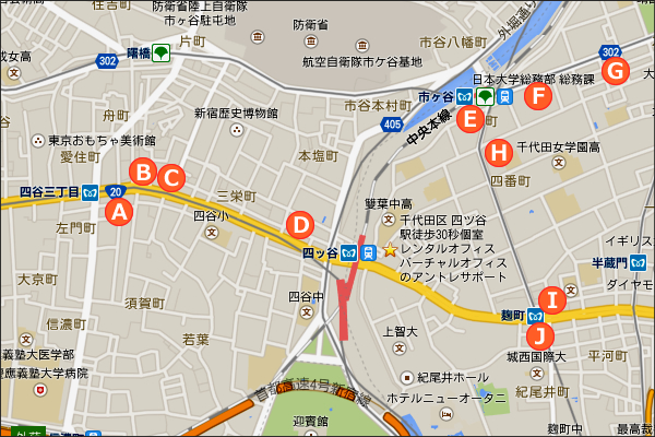 四ツ谷銀行MAP
