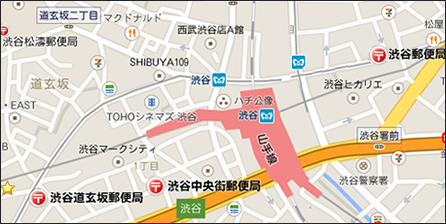 渋谷郵便局MAP