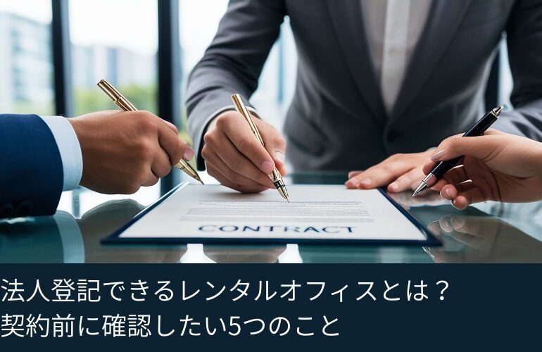 法人登記できるレンタルオフィスとは?契約前に何を確認すればいい?